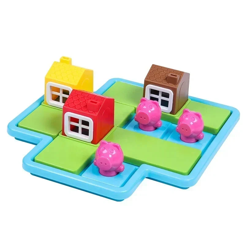 3D Three Little Pigs puzzle brain teaser game.