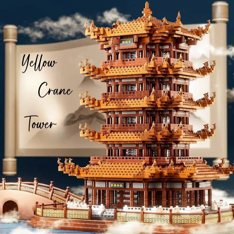 Yellow Crane Tower block model fully assembled