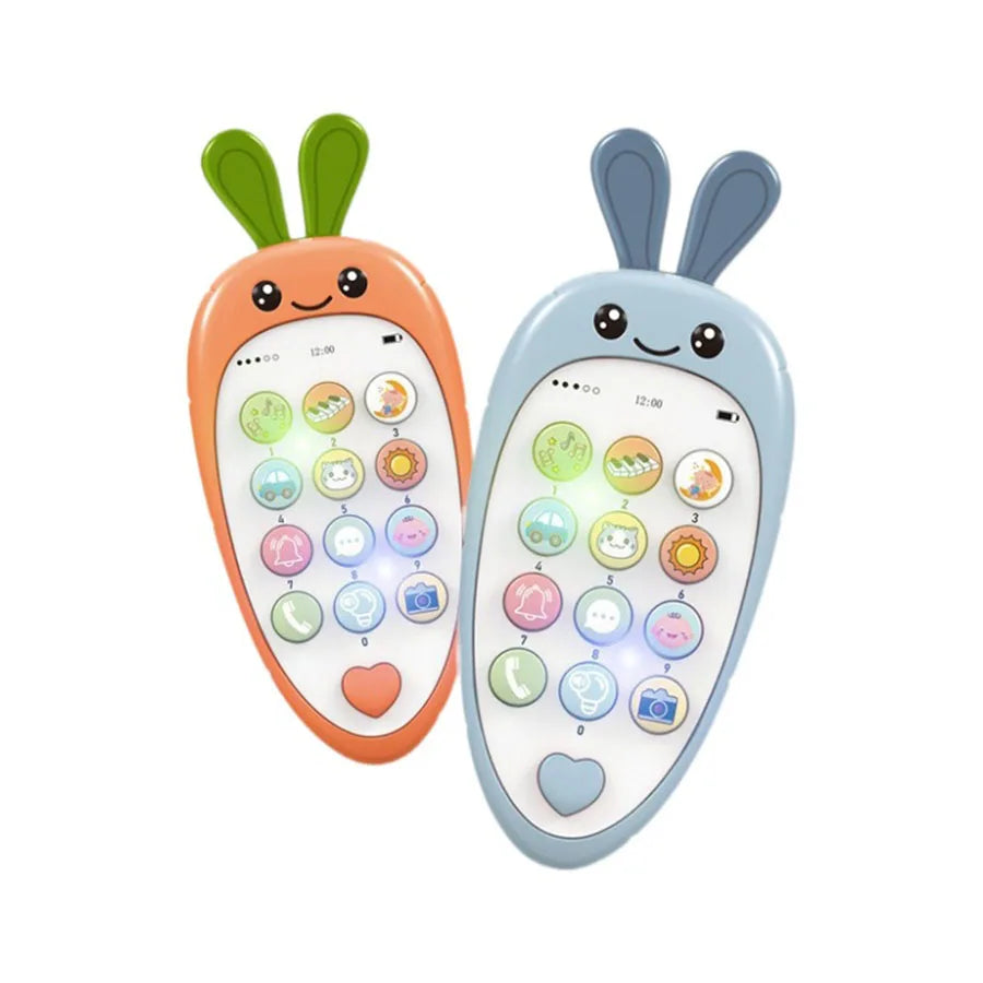 TinyTalk™ simulation phone toy with music and light functions in crib setting