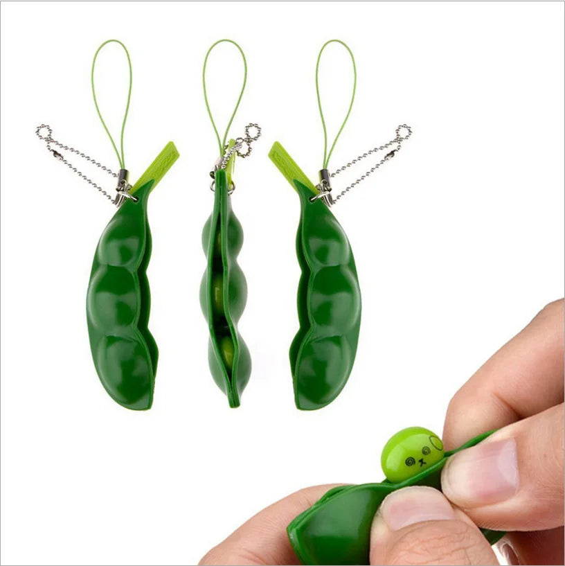 Peapod silicone fidget toy for stress relief and focu