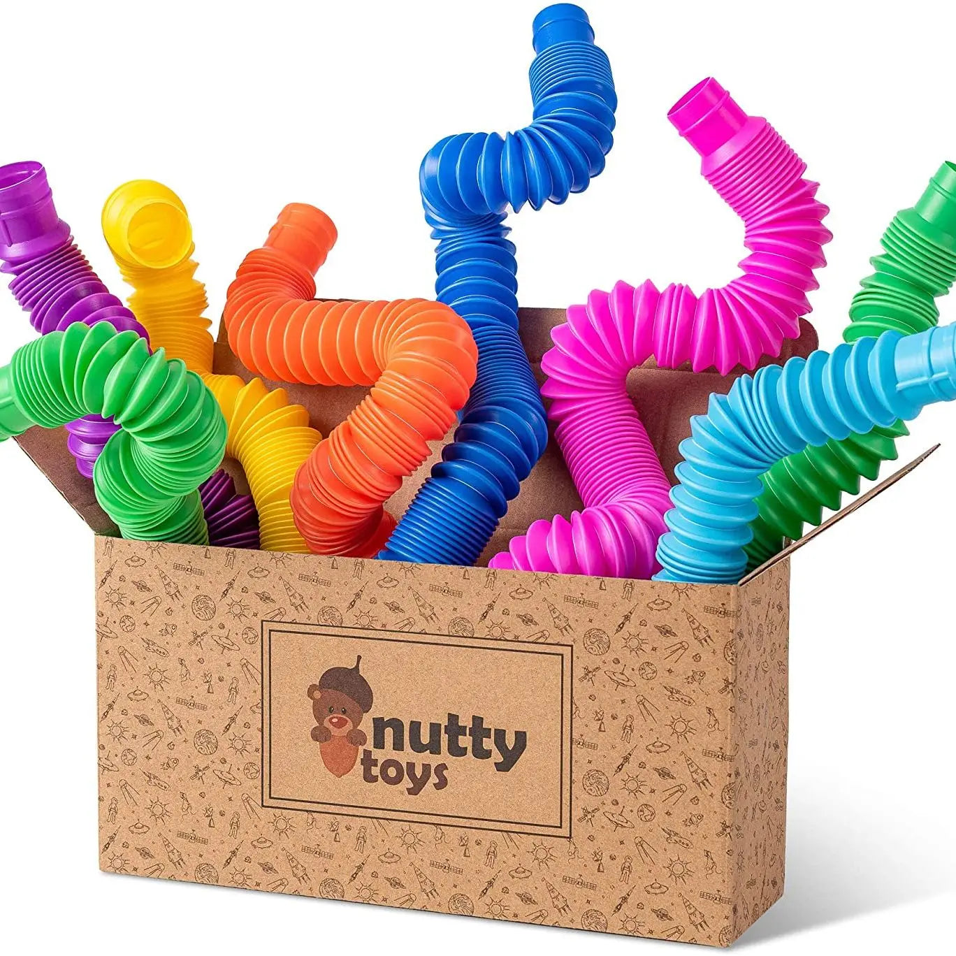 Mini Tube Sensory Fidget Toys – 4 Pack for Kids with Autism & ADHD 🌈