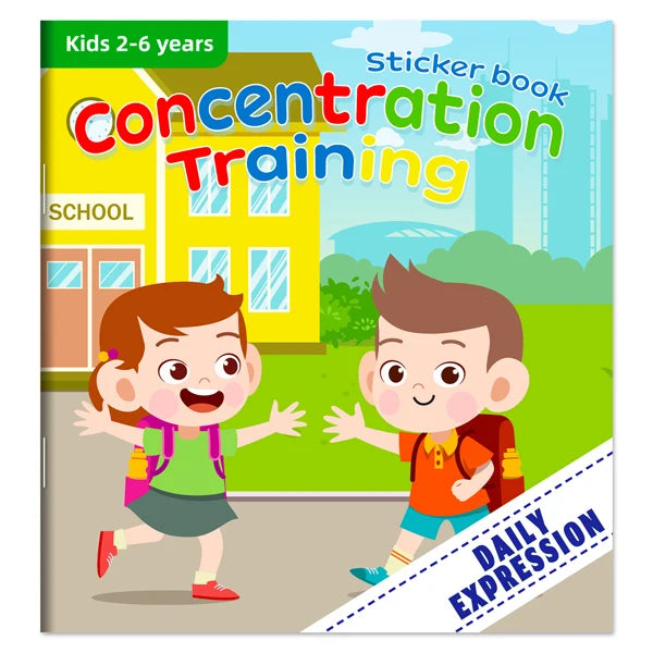 Montessori Educational Cartoon Sticker Books for Kids Age 3–6