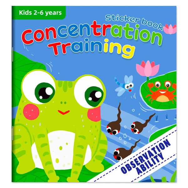 Montessori Educational Cartoon Sticker Books for Kids Age 3–6