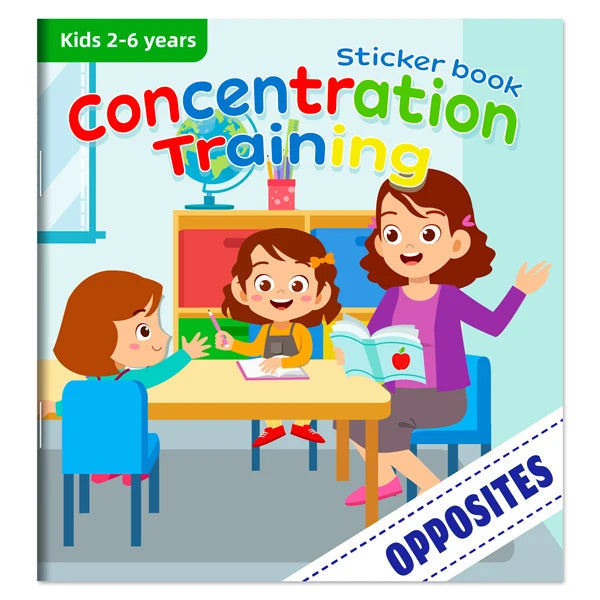 Montessori Educational Cartoon Sticker Books for Kids Age 3–6