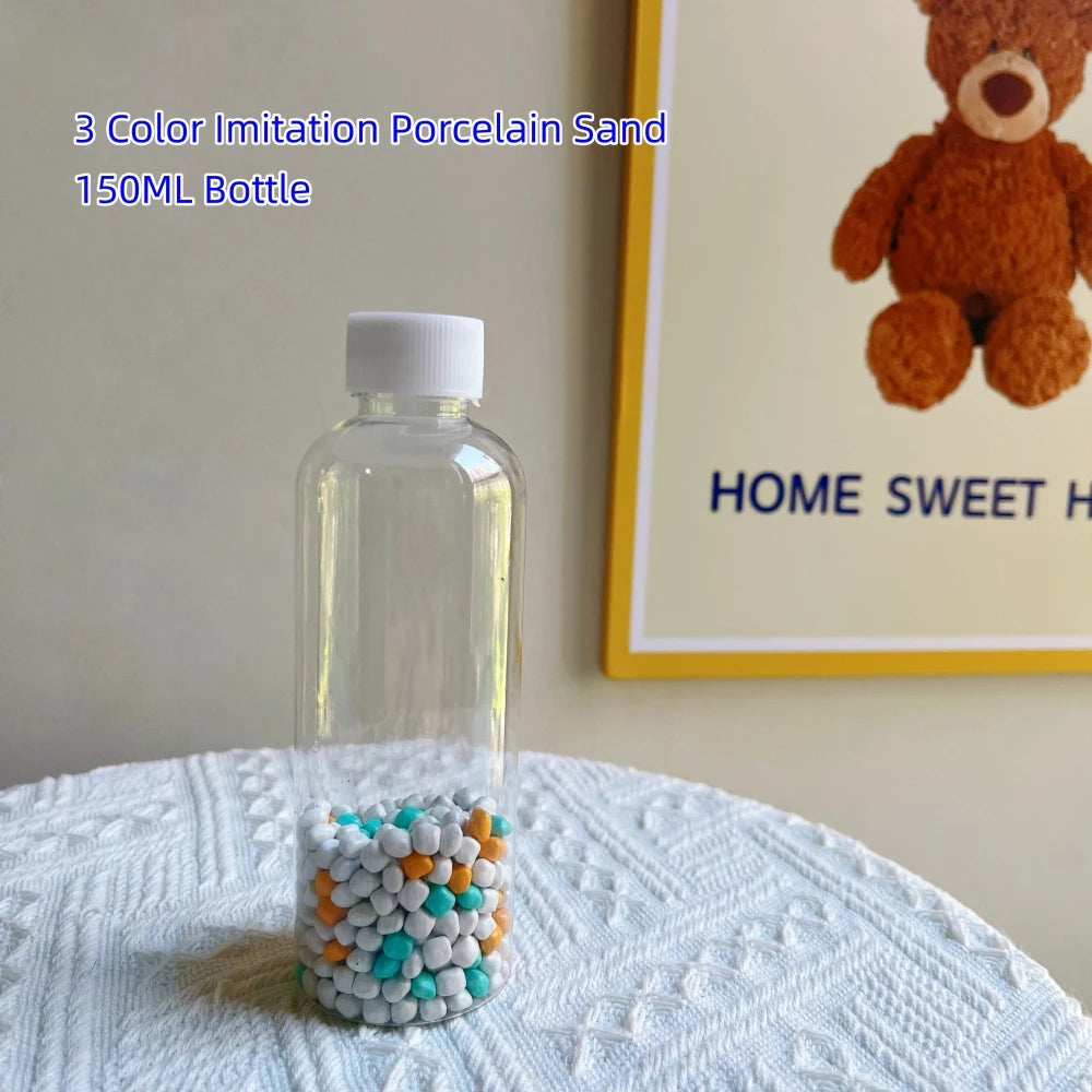 Close-up of Montessori sensory bottle aiding sensory processing.