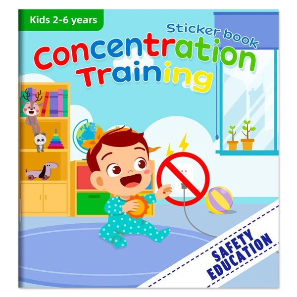 Montessori Educational Cartoon Sticker Books for Kids Age 3–6