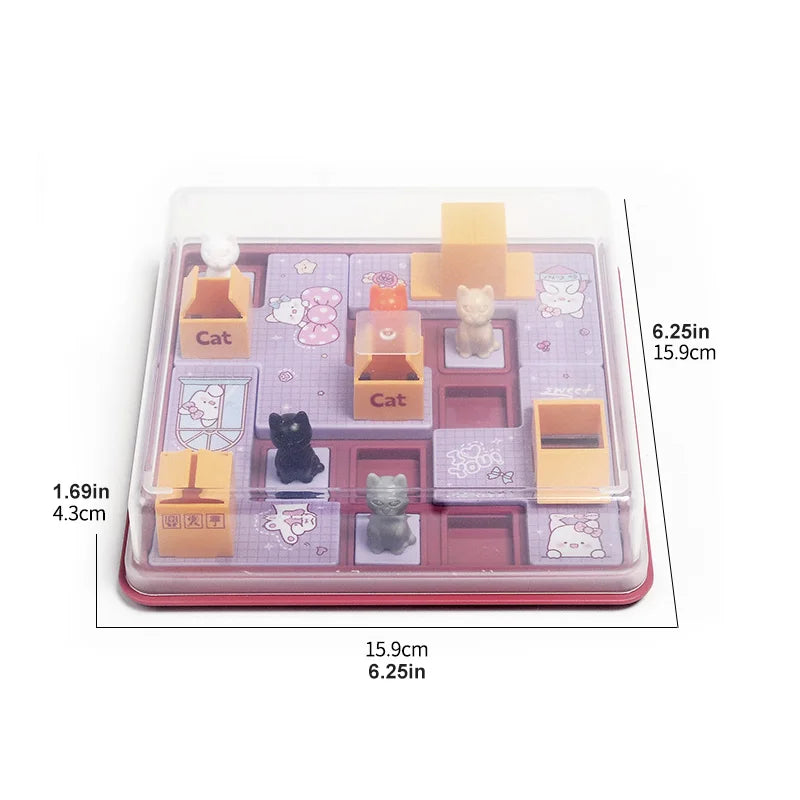 Educational brain teaser toy with dimensions for fine motor skills