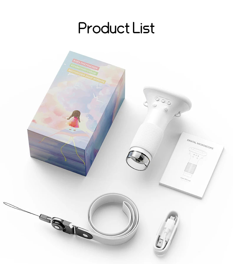 MicroZoom 1000x Kids Digital Microscope – STEM Science Toy with Camera