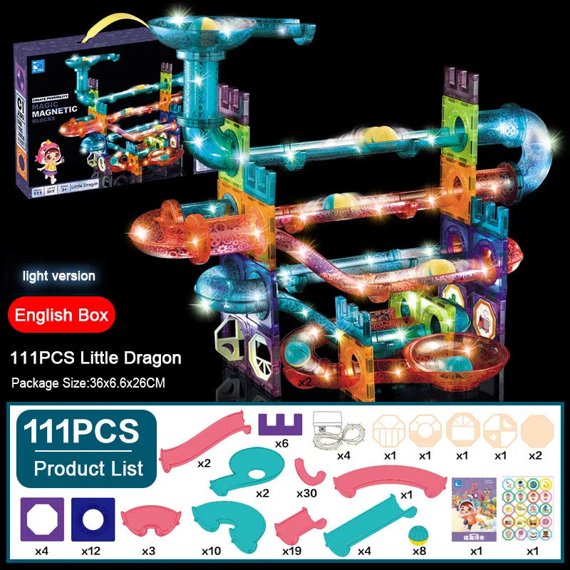 GlowTracks LED Magnetic STEM Sensory Racing Toy for Kids with Autism & ADHD