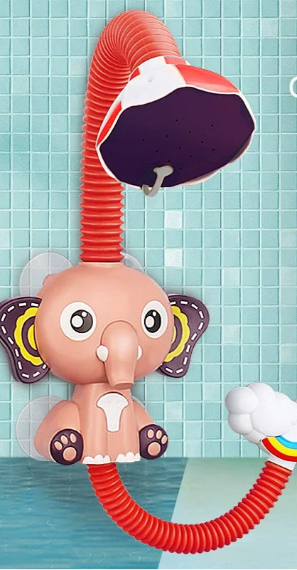 pink elephant toddler bath toy