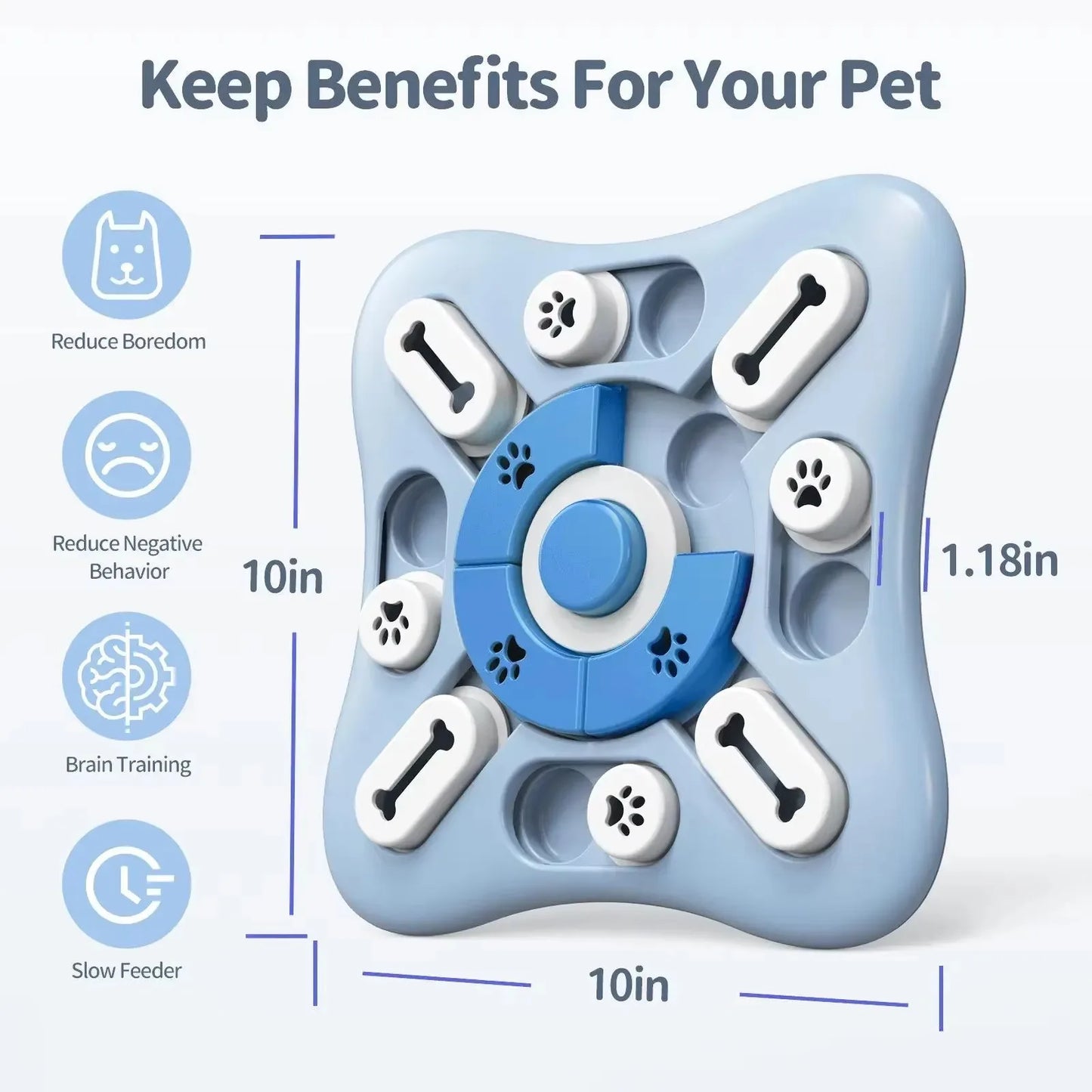 IQ Training Dog Treat Puzzle Toy – Interactive Slow Feeder