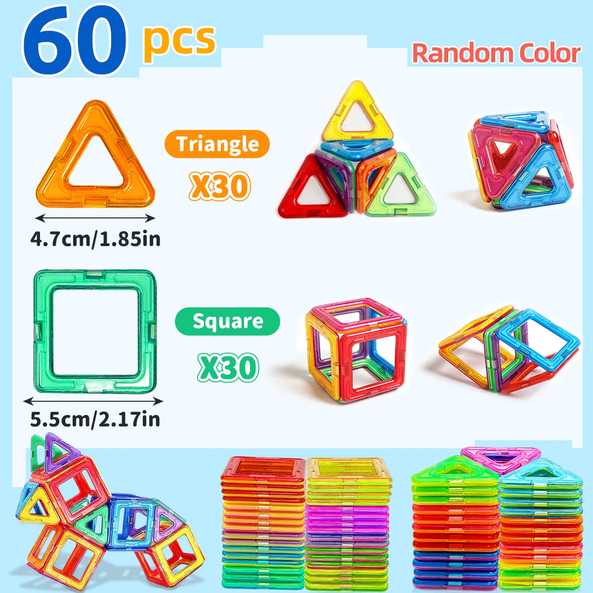 MagnaQuest STEM Magnetic Building Blocks for Kids Ages 3 and Up