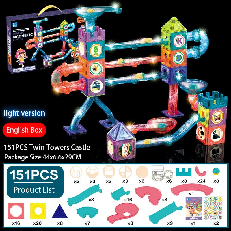 GlowTracks LED Magnetic STEM Sensory Racing Toy for Kids with Autism & ADHD