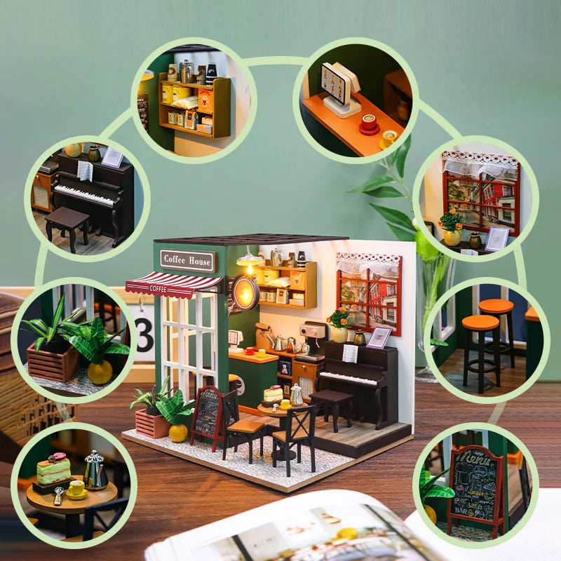 Eco-friendly wooden building puzzle for creativity