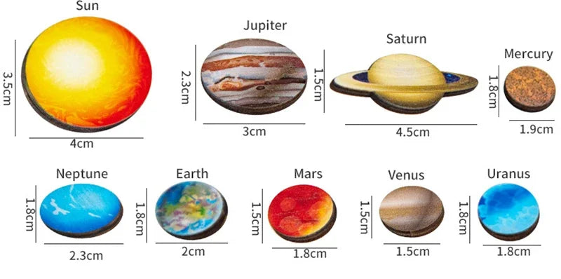 OrbitQuest™ Movable Wooden Solar System Puzzle – STEM Brain Teaser for Kids
