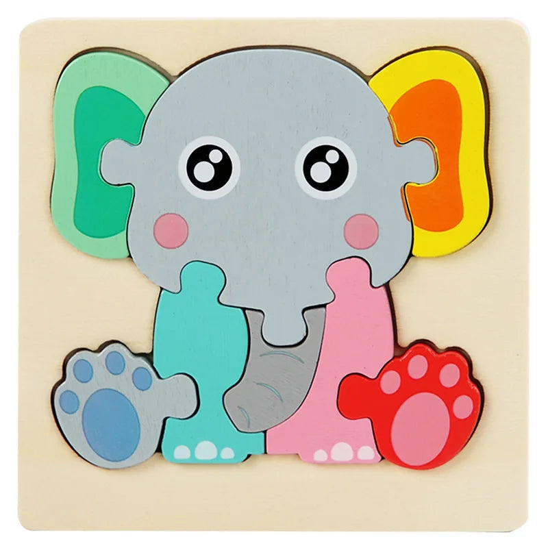 WildShapes™ Montessori 3D Wooden Animal Brain Teasers – Early Learning Puzzles for Toddlers