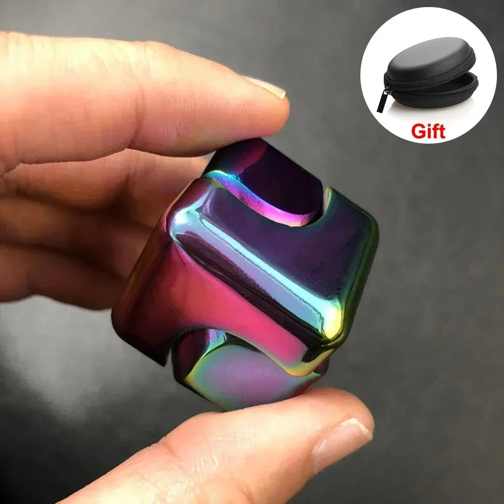 FocusSpin™ Alloy Cube Fidget Spinner – Anti-Stress Gyroscope Toy for Adults with ADHD