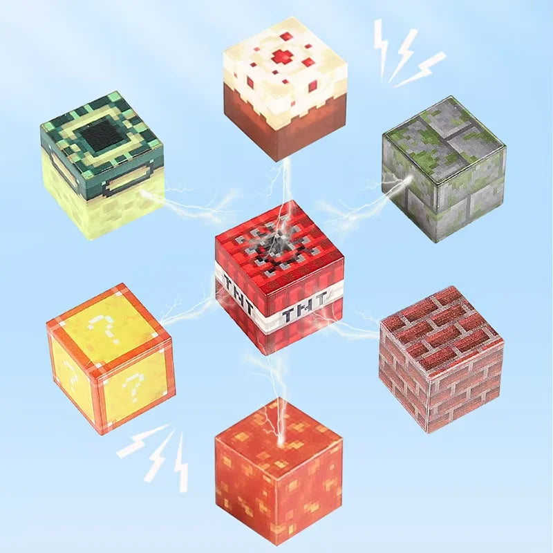 Minecraft-Inspired Magnetic Blocks – STEM Building Toy for Kids 3+