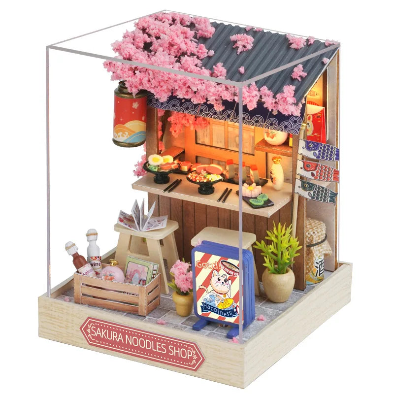 DIY Wooden Café Puzzle | 3D Dollhouse Kit for Creative Kids