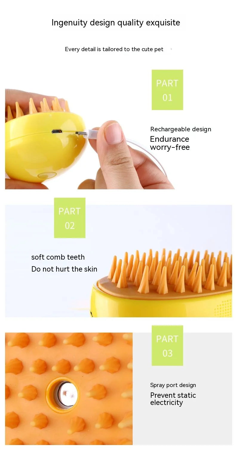 Electric Pet Massage Comb – Shedding brush for Cats & Dogs Grooming