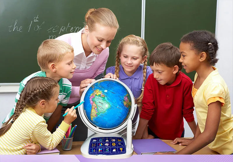 Interactive educational earth globe for kids aged 4+