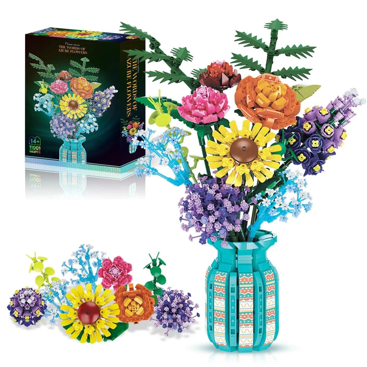 1009PCS Sunflower Building Blocks | Creative Floral DIY Gift Set