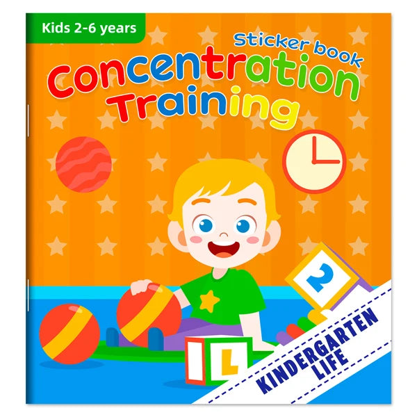 Montessori Educational Cartoon Sticker Books for Kids Age 3–6