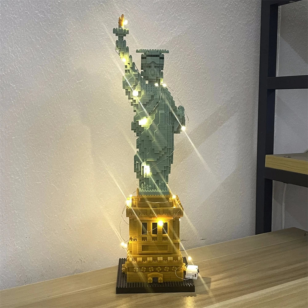 Mini Eiffel Tower Building Blocks Set with LED Light – Paris Model Kit