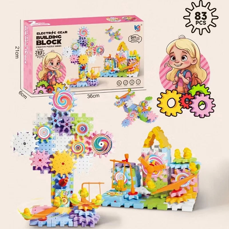 NeuroGears STEM Motorized Sensory Construction Toy for Kids with Autism & ADHD