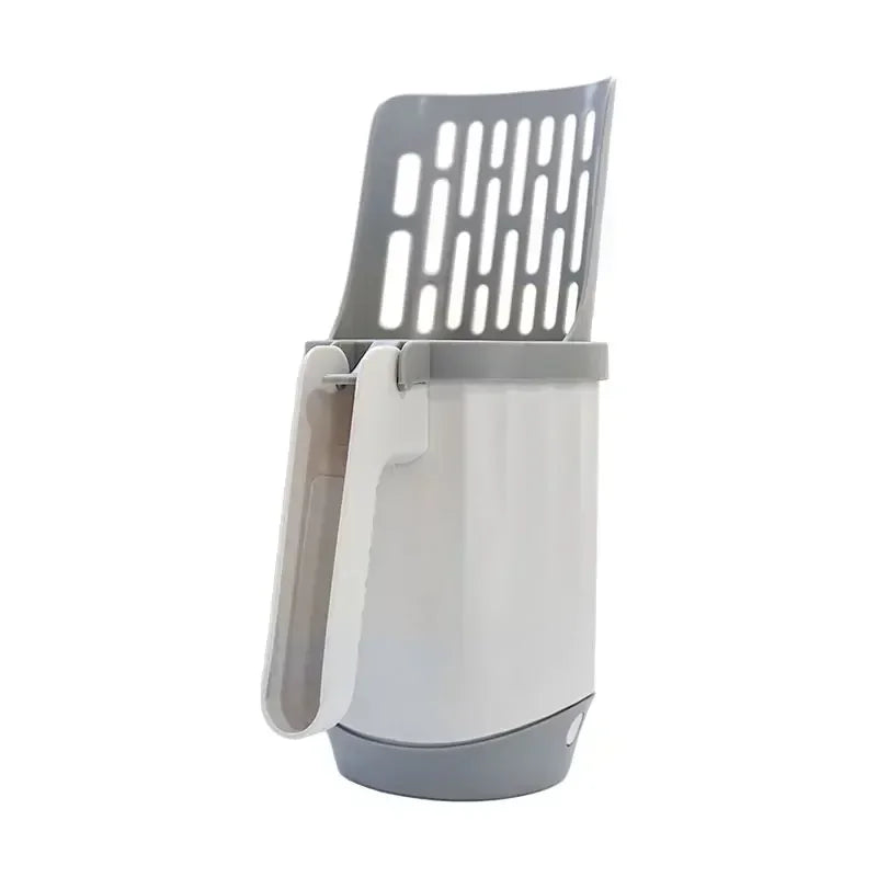 CleanMate Cat Litter Scoop with Built-In Bag Dispenser for Easy Cleanup