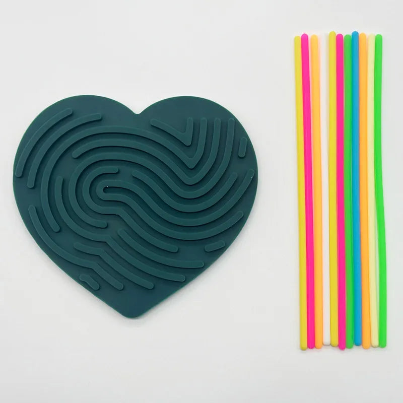 CalmiPop™ Sensory Activity Board with Ridges – Silicone Tube Fidget Toy for Autism & ADHD