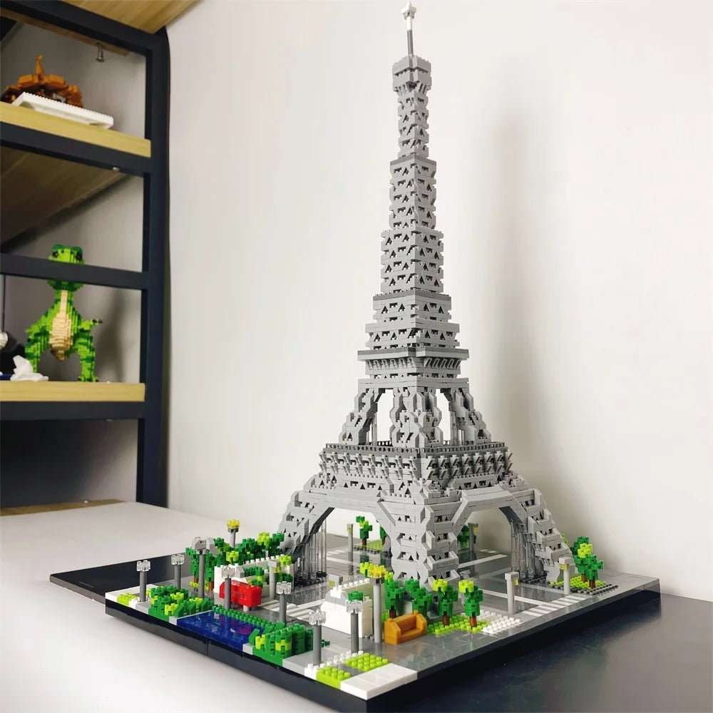 Mini Eiffel Tower Building Blocks Set with LED Light – Paris Model Kit