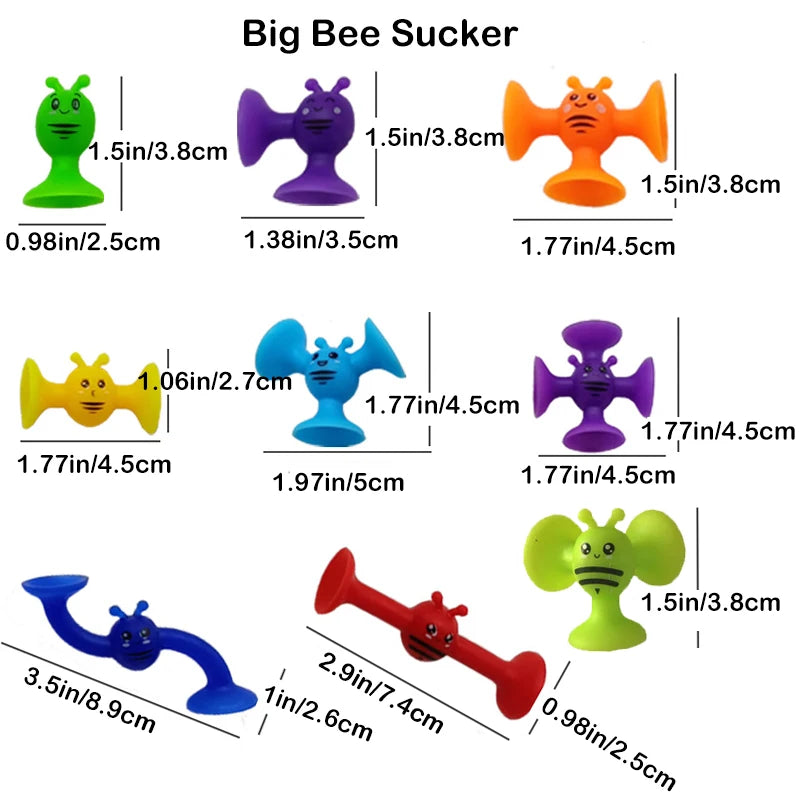 Suction Bees Sensory Toy – Portable Infant Sensory Toy for Fine Motor Skills