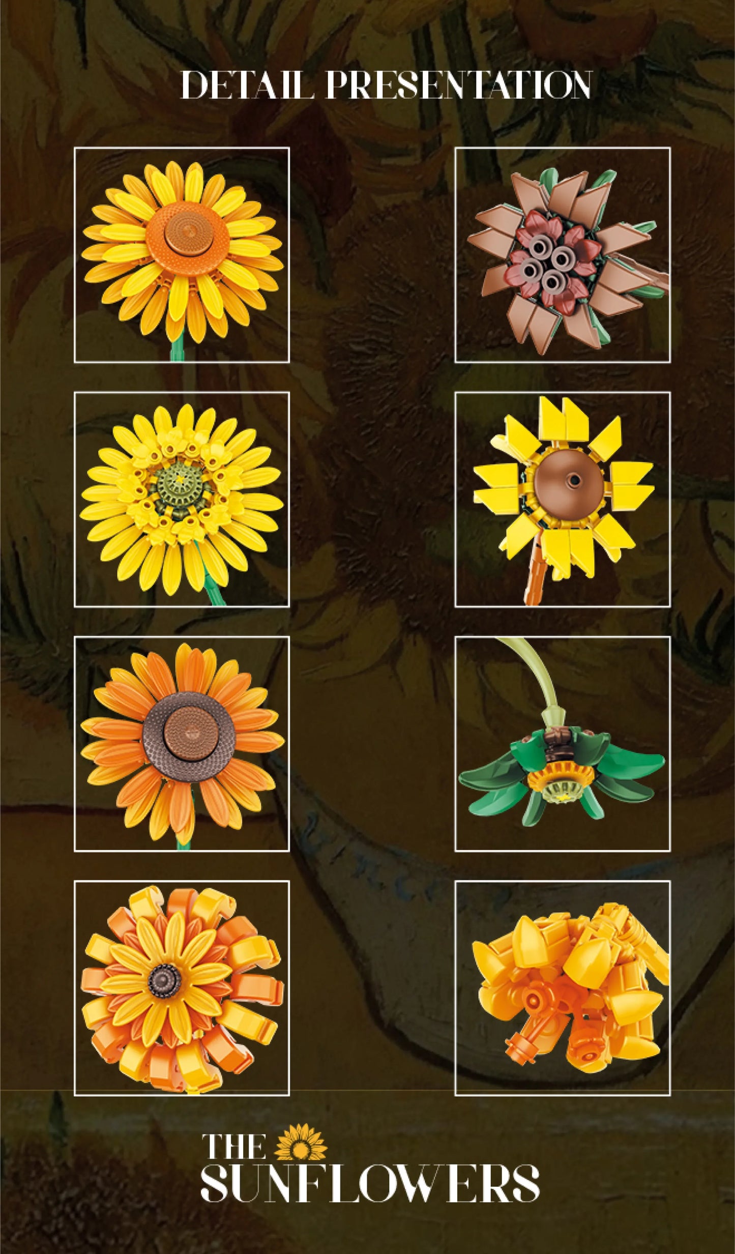 1009PCS Sunflower Building Blocks | Creative Floral DIY Gift Set