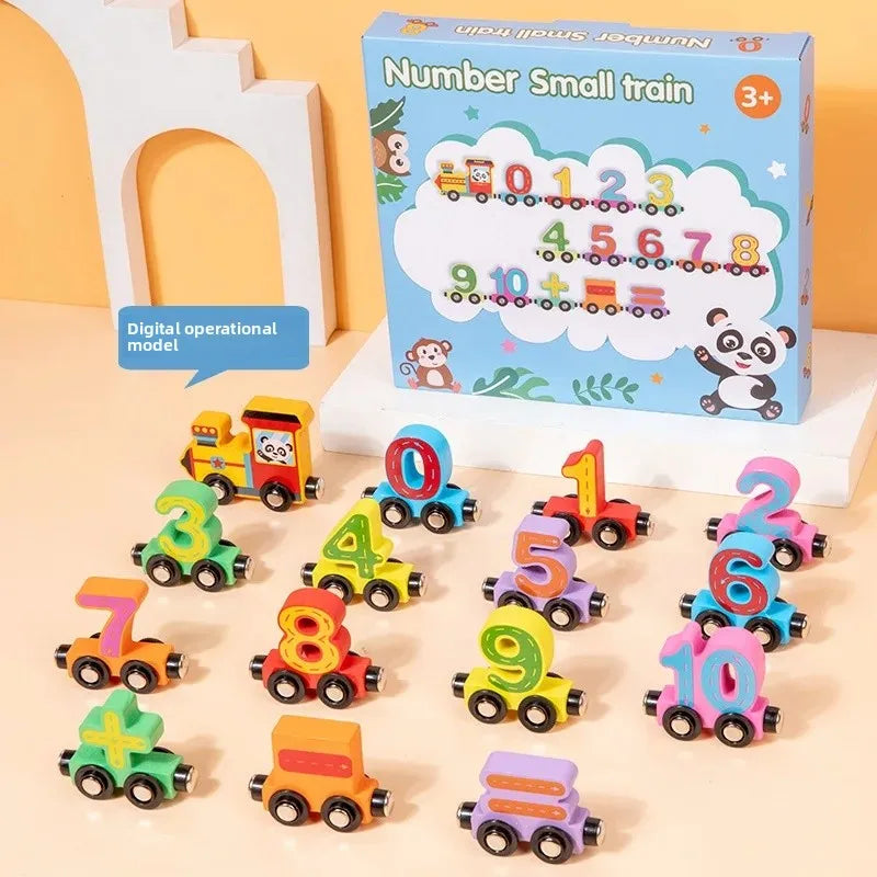 TrainBright Montessori Magnetic Wooden Train Set – Learn Colours & Numbers Through Play