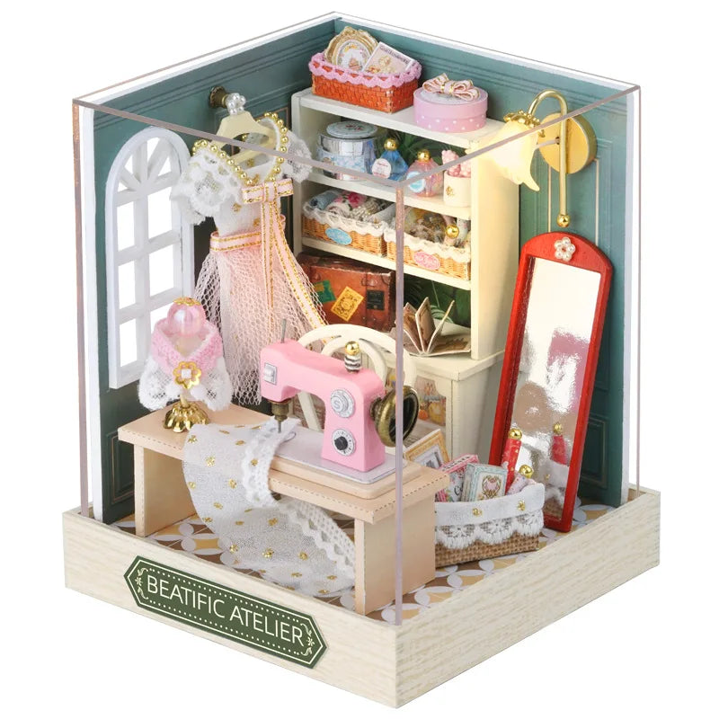 DIY Wooden Café Puzzle | 3D Dollhouse Kit for Creative Kids