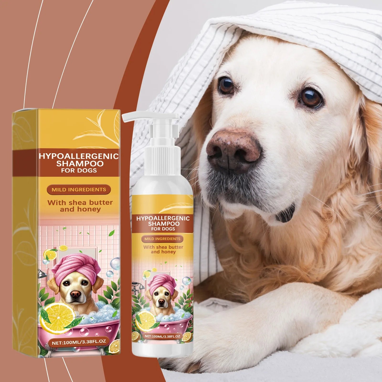 Moisturizing dog shampoo for sensitive skin and all breeds
