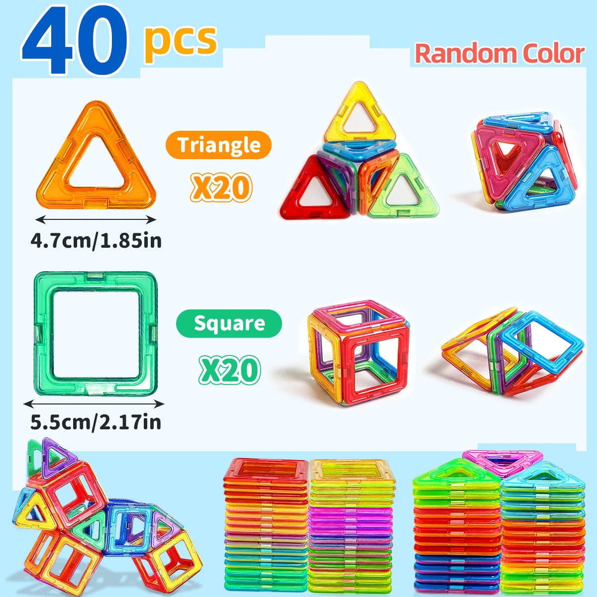 MagnaQuest STEM Magnetic Building Blocks for Kids Ages 3 and Up