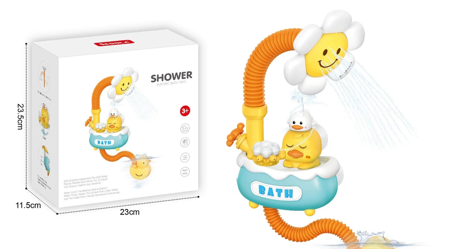 sunflower head toddler bath toy