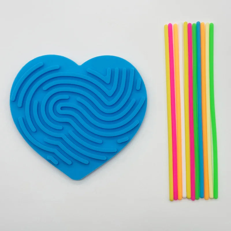 CalmiPop™ Sensory Activity Board with Ridges – Silicone Tube Fidget Toy for Autism & ADHD