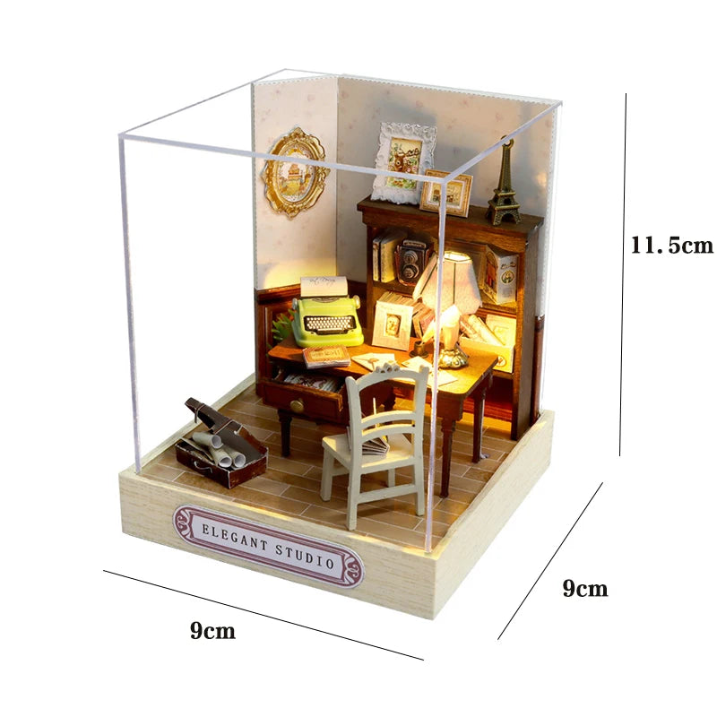 DIY Wooden Café Puzzle | 3D Dollhouse Kit for Creative Kids