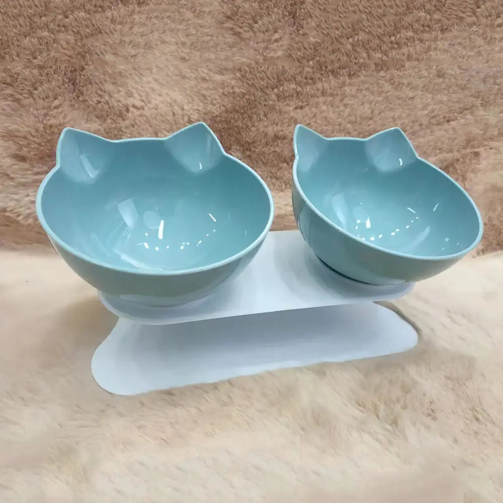 PurrTilt Ergonomic Cat Bowl Set for Improved Digestion and Neck Comfort