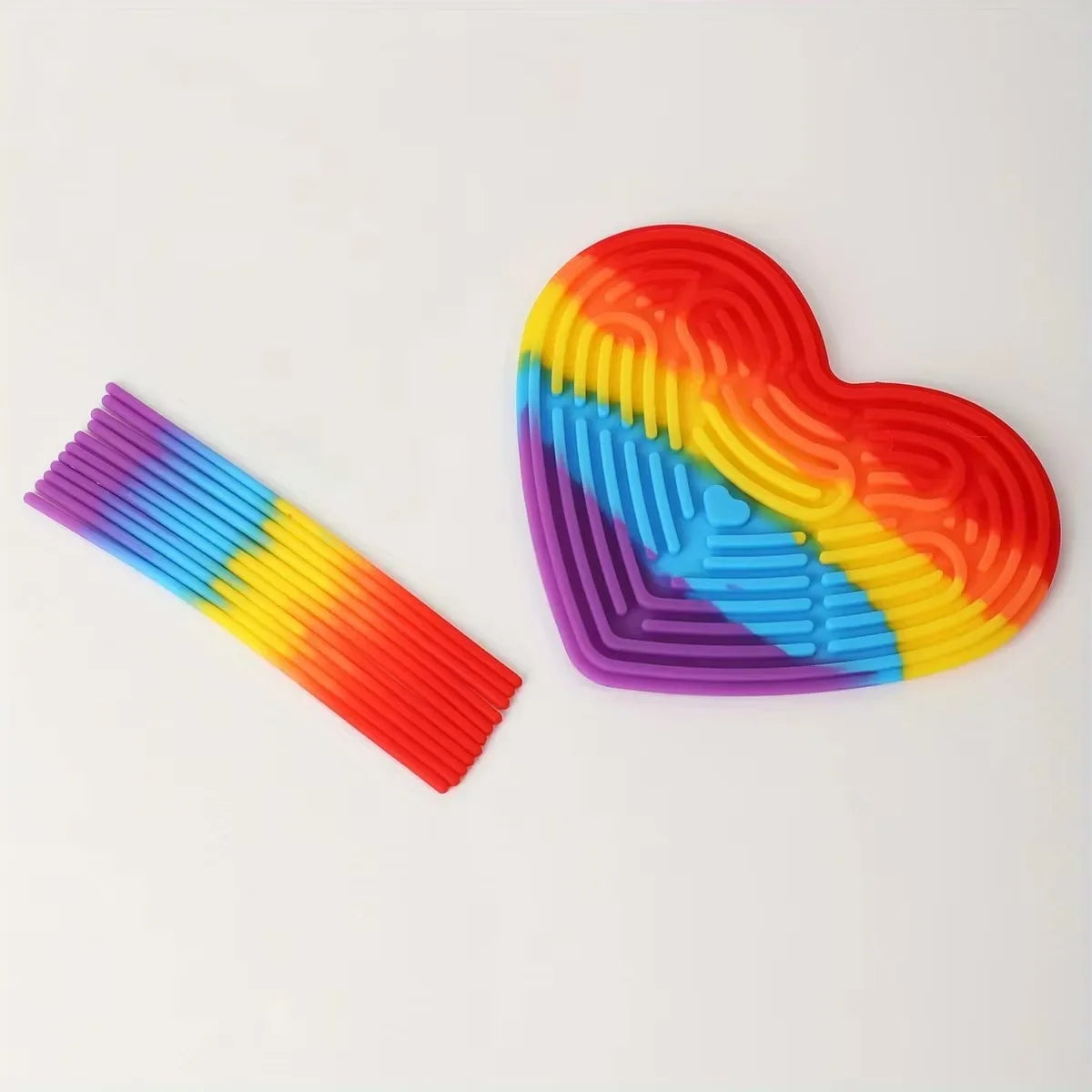 CalmiPop™ Sensory Activity Board with Ridges – Silicone Tube Fidget Toy for Autism & ADHD