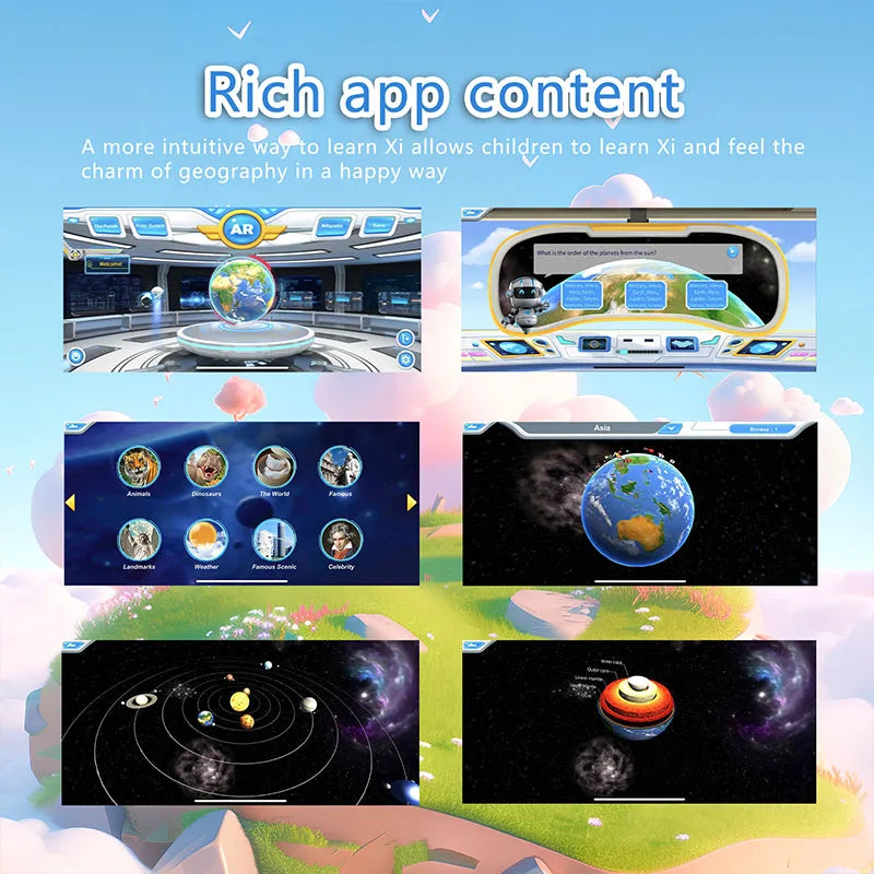 AI World Globe with Night Light – Educational Toy for Kids 4+