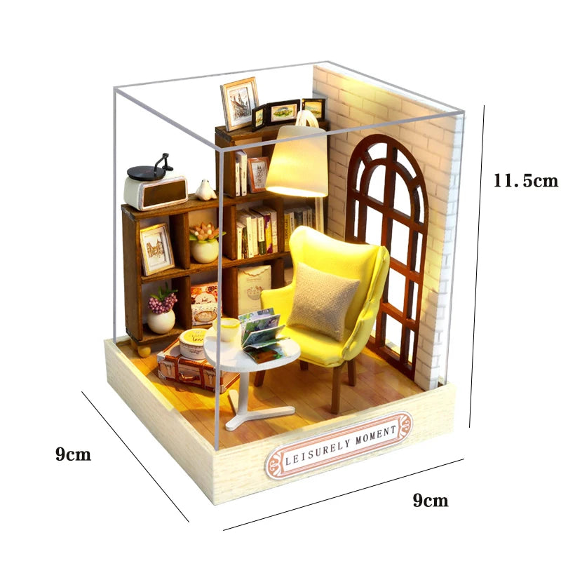 DIY Wooden Café Puzzle | 3D Dollhouse Kit for Creative Kids