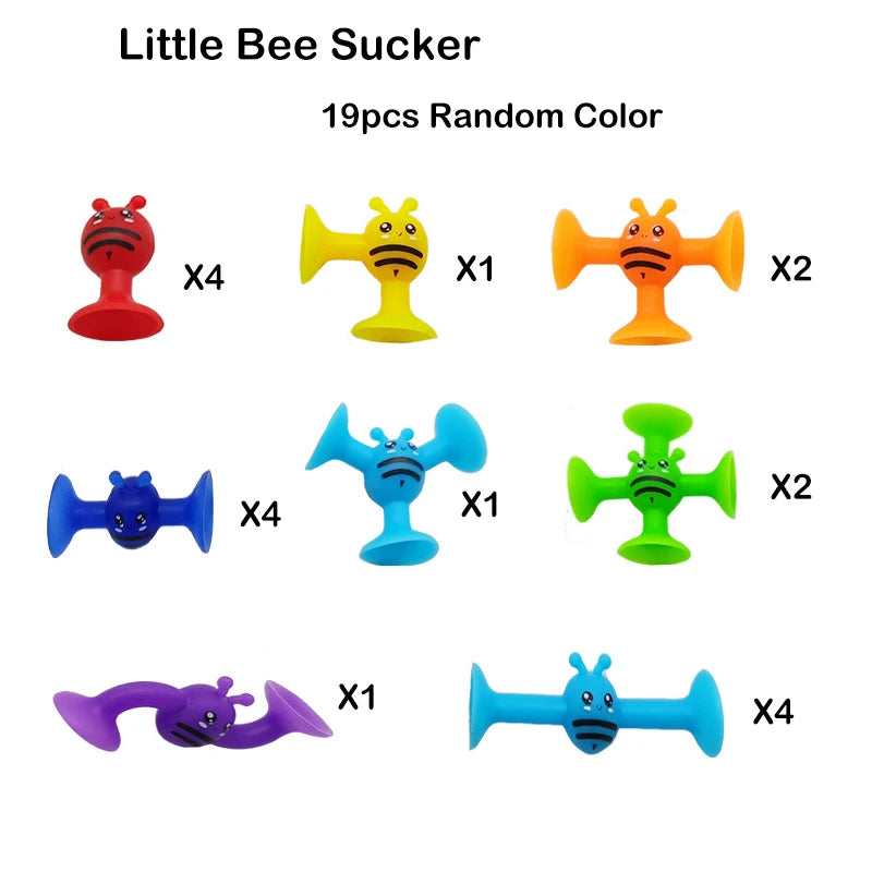 Suction Bees Sensory Toy – Portable Infant Sensory Toy for Fine Motor Skills