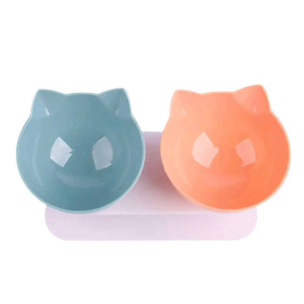 colourful Pet feeding kit for kittens with non-slip, easy-clean bowls