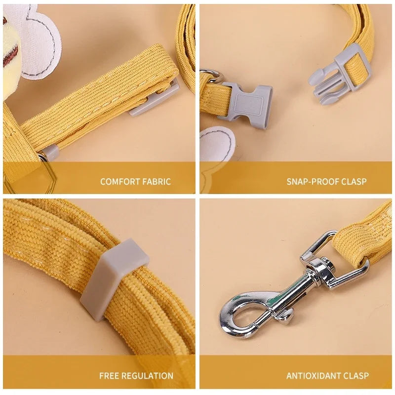 BuzzBuddy Cat Harness & Leash Set – Cute Cartoon Bee Design