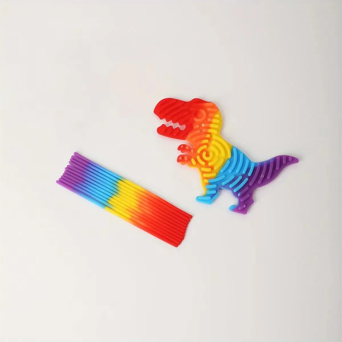 CalmiPop™ Sensory Activity Board with Ridges – Silicone Tube Fidget Toy for Autism & ADHD