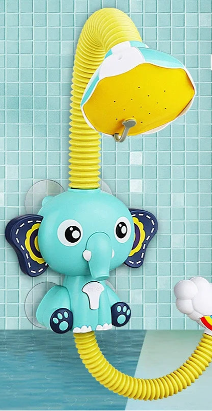 mint green elephant toddler bath toy
